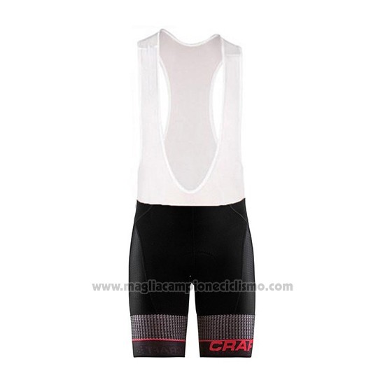 2018 Abbigliamento Ciclismo Craft Route Nero Rosso Manica Corta e Salopette