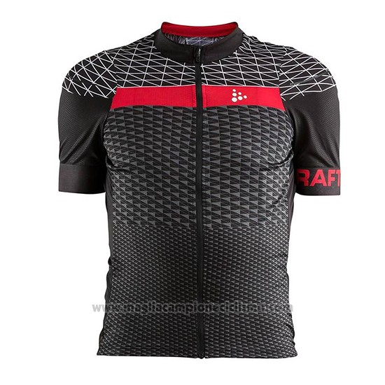 2018 Abbigliamento Ciclismo Craft Route Nero e Rosso Manica Corta e Salopette