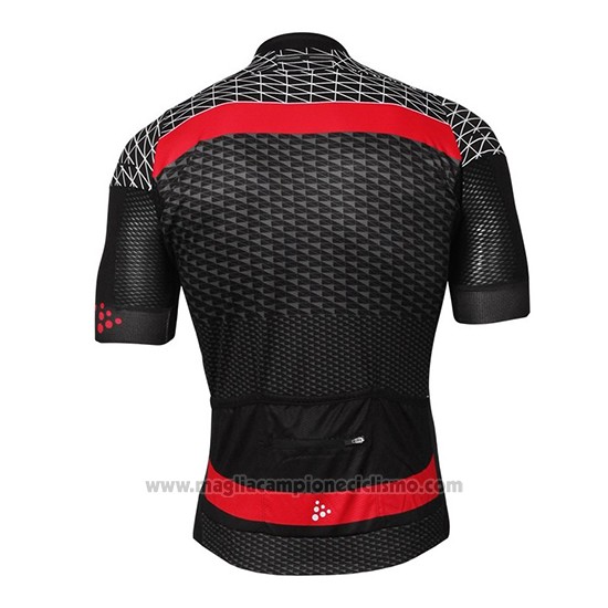 2018 Abbigliamento Ciclismo Craft Route Nero e Rosso Manica Corta e Salopette
