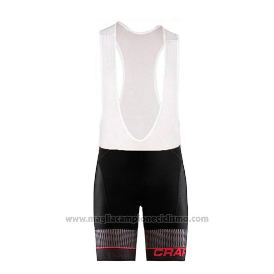 2018 Abbigliamento Ciclismo Craft Route Nero e Rosso Manica Corta e Salopette