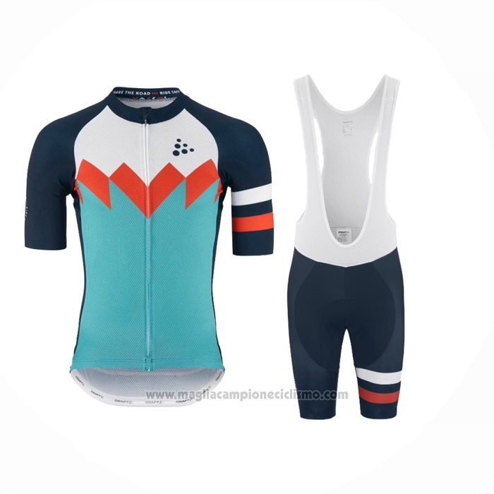 2024 Abbigliamento Ciclismo Craft Azzurro Manica Corta e Salopette