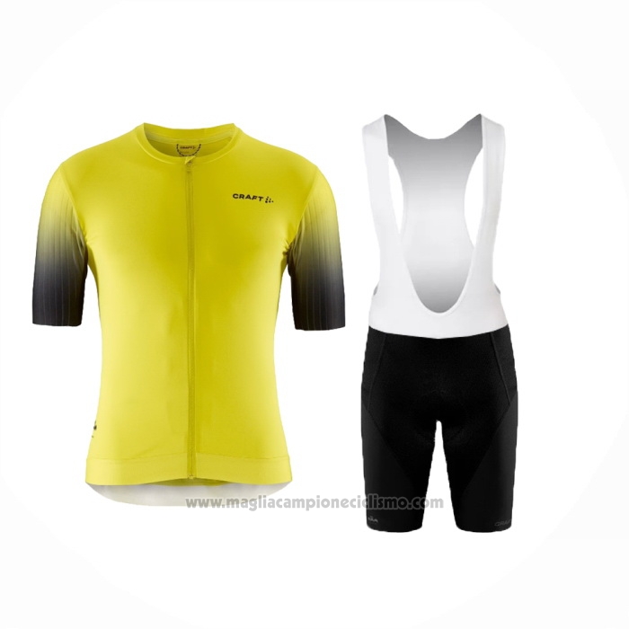 2024 Abbigliamento Ciclismo Craft Giallo Manica Corta e Salopette