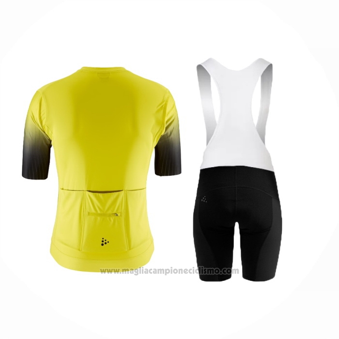 2024 Abbigliamento Ciclismo Craft Giallo Manica Corta e Salopette