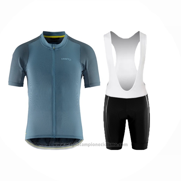 2024 Abbigliamento Ciclismo Craft Spento Blu Manica Corta e Salopette