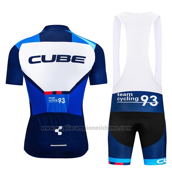 2019 Abbigliamento Ciclismo Cube Blu Blu Scuro Manica Corta e Salopette