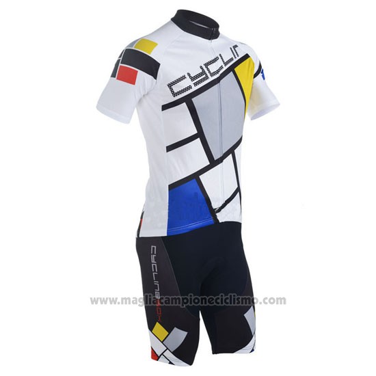 2014 Abbigliamento Ciclismo Fox Cyclingbox Bianco Manica Corta e Salopette