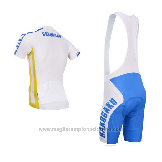 2014 Abbigliamento Ciclismo Fox Cyclingbox Bianco e Blu Manica Corta e Salopette