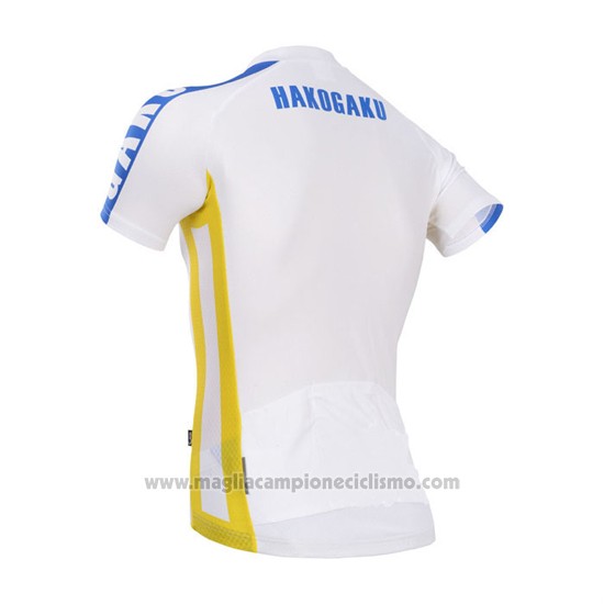 2014 Abbigliamento Ciclismo Fox Cyclingbox Bianco e Blu Manica Corta e Salopette