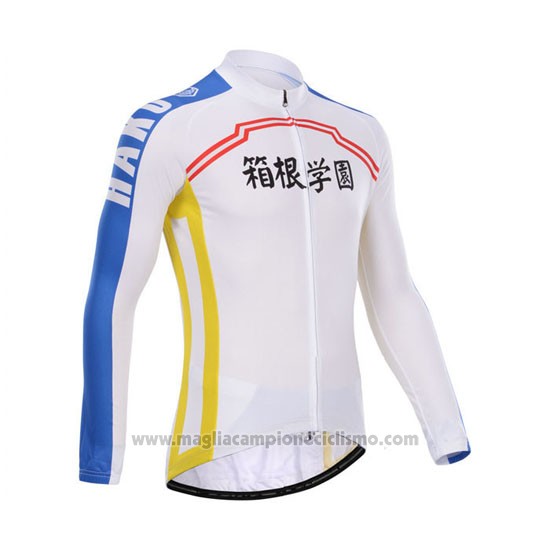 2014 Abbigliamento Ciclismo Fox Cyclingbox Bianco e Blu Manica Lunga e Salopette