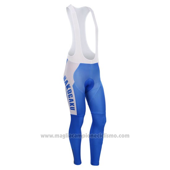 2014 Abbigliamento Ciclismo Fox Cyclingbox Bianco e Blu Manica Lunga e Salopette