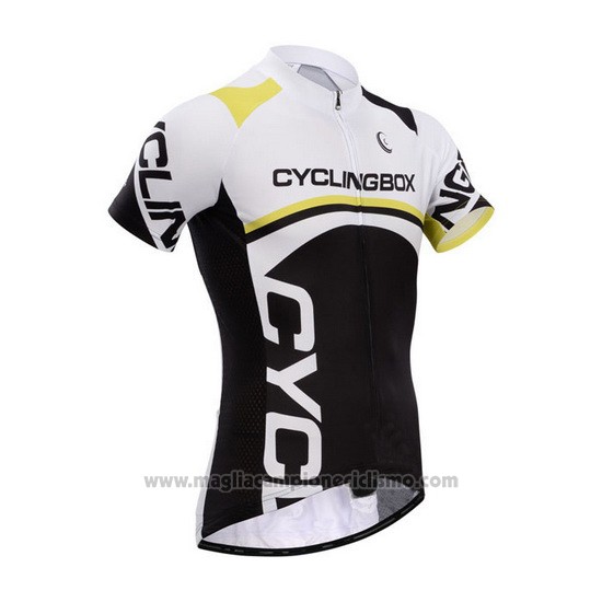 2014 Abbigliamento Ciclismo Fox Cyclingbox Giallo e Nero Manica Corta e Salopette