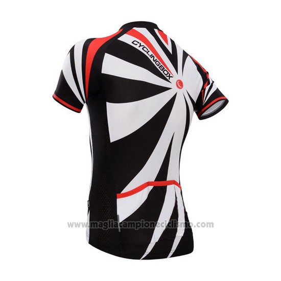 2014 Abbigliamento Ciclismo Fox Cyclingbox Nero e Bianco Manica Corta e Salopette