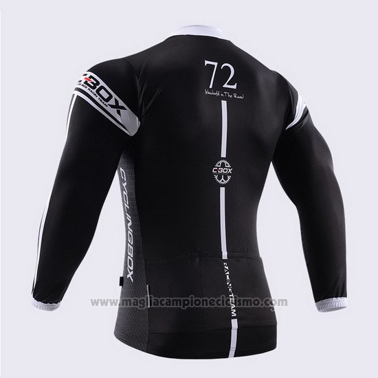 2014 Abbigliamento Ciclismo Fox Cyclingbox Nero e Bianco Manica Lunga e Salopette