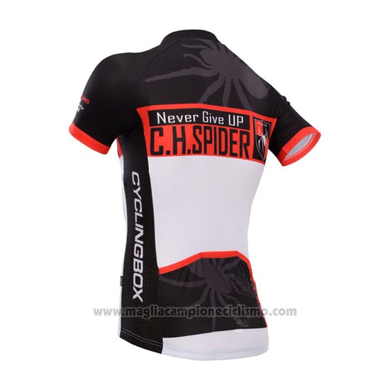 2014 Abbigliamento Ciclismo Fox Cyclingbox Nero e Chiaro Bianco Manica Corta e Salopette