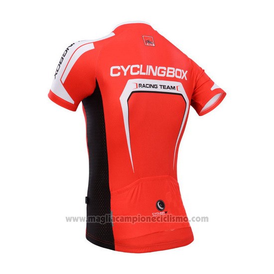 2014 Abbigliamento Ciclismo Fox Cyclingbox Rosso e Bianco Manica Corta e Salopette