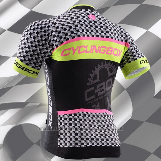 2015 Abbigliamento Ciclismo Fox Cyclingbox Nero e Verde Manica Corta e Salopette