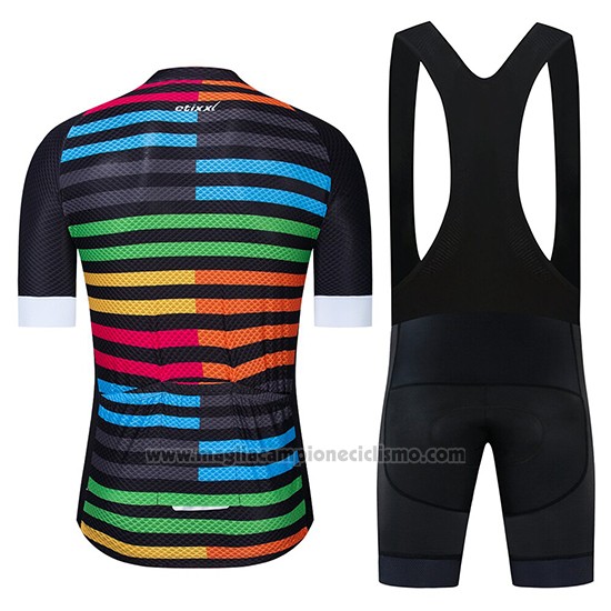 2019 Abbigliamento Ciclismo Etixxl Nero Blu Manica Corta e Salopette