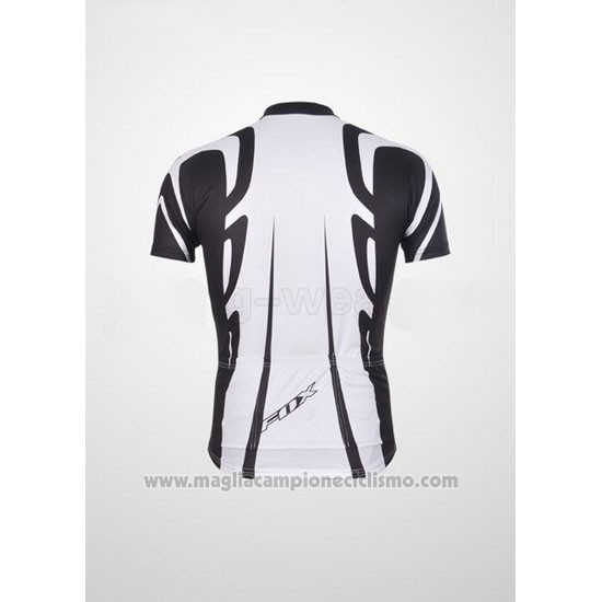 2011 Abbigliamento Ciclismo Fox Bianco e Nero Manica Corta e Salopette