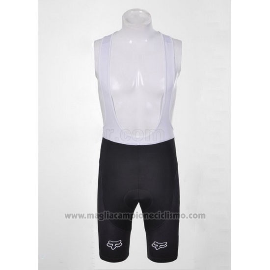 2011 Abbigliamento Ciclismo Fox Bianco e Nero Manica Corta e Salopette