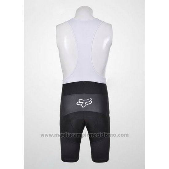 2011 Abbigliamento Ciclismo Fox Bianco e Nero Manica Corta e Salopette