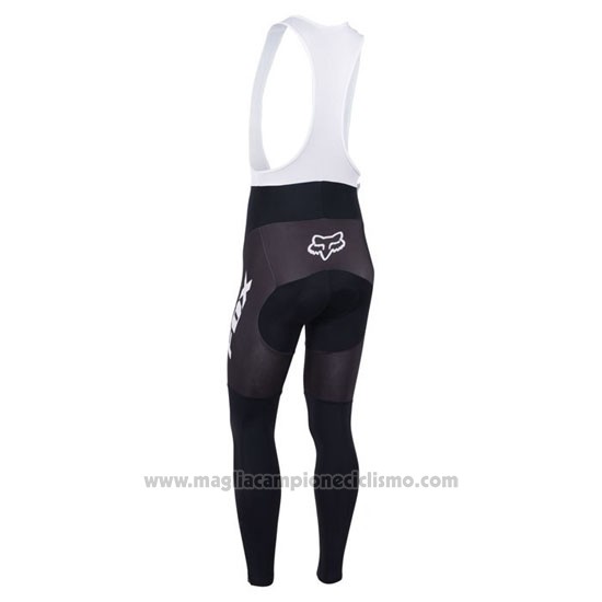 2013 Abbigliamento Ciclismo Fox Bianco e Rosso Manica Lunga e Salopette