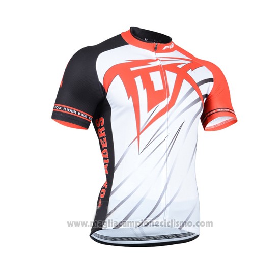2014 Abbigliamento Ciclismo Fox Arancione e Bianco Manica Corta e Salopette