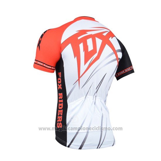 2014 Abbigliamento Ciclismo Fox Arancione e Bianco Manica Corta e Salopette