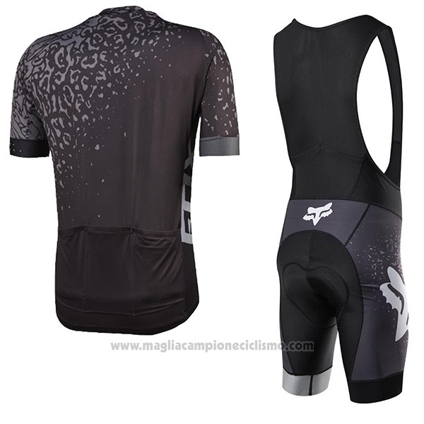 2017 Abbigliamento Ciclismo Fox Ascent Comp Grigio Manica Corta e Salopette