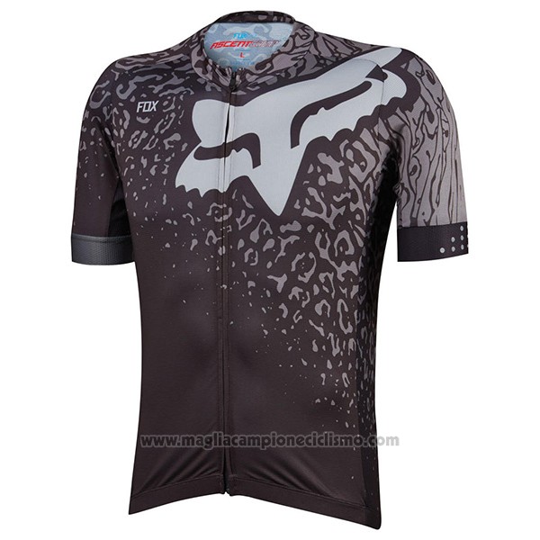 2017 Abbigliamento Ciclismo Fox Ascent Comp Grigio Manica Corta e Salopette