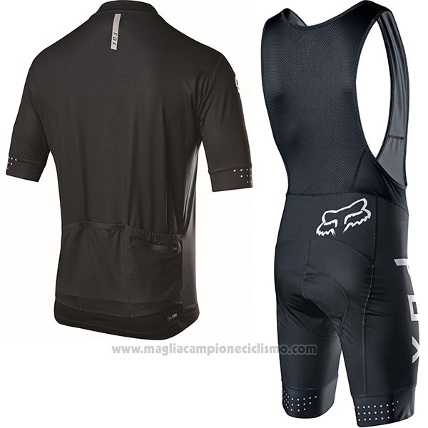 2017 Abbigliamento Ciclismo Fox Ascent Comp Nero Manica Corta e Salopette
