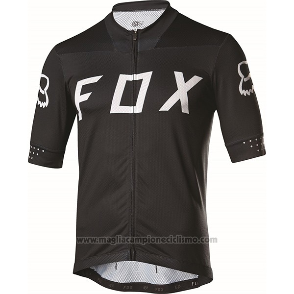 2017 Abbigliamento Ciclismo Fox Ascent Comp Nero Manica Corta e Salopette