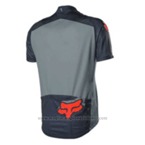 2017 Abbigliamento Ciclismo Fox Grigio Manica Corta e Salopette