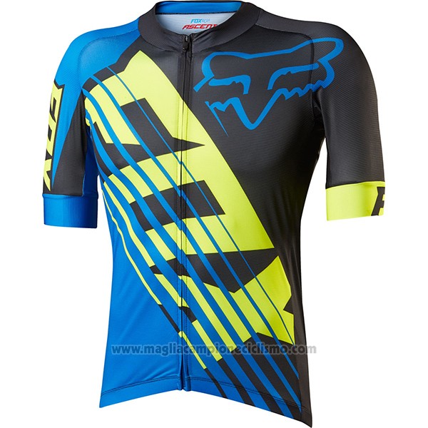 2017 Abbigliamento Ciclismo Fox Le Savant Blu Manica Corta e Salopette