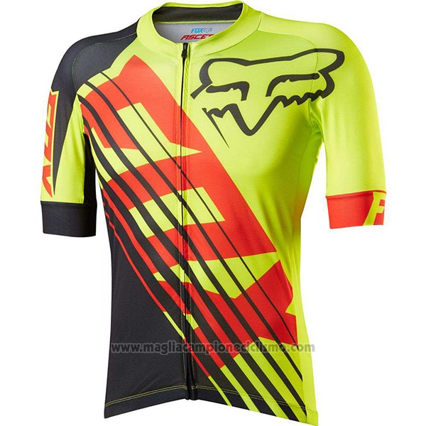 2017 Abbigliamento Ciclismo Fox Le Savant Giallo Manica Corta e Salopette