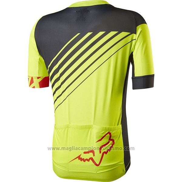 2017 Abbigliamento Ciclismo Fox Le Savant Giallo Manica Corta e Salopette
