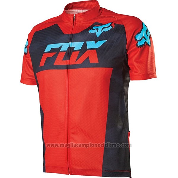 2017 Abbigliamento Ciclismo Fox Livewire Rosso Manica Corta e Salopette