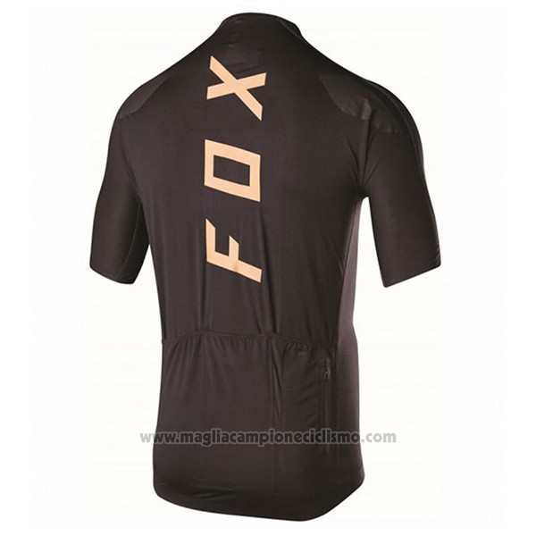 2017 Abbigliamento Ciclismo Fox Nero Manica Corta e Salopette