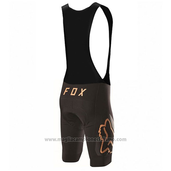 2017 Abbigliamento Ciclismo Fox Nero Manica Corta e Salopette