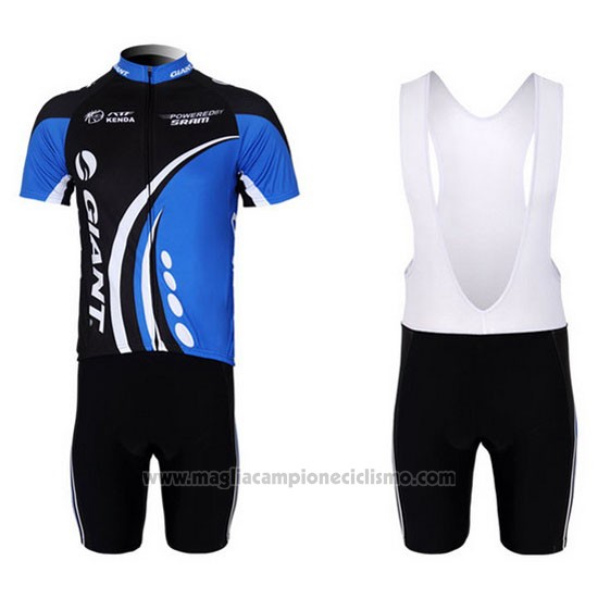 2011 Abbigliamento Ciclismo Giant Blu Manica Corta e Salopette