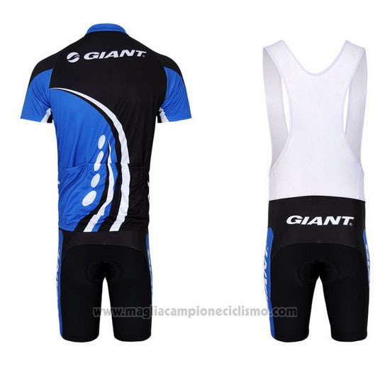 2011 Abbigliamento Ciclismo Giant Blu Manica Corta e Salopette