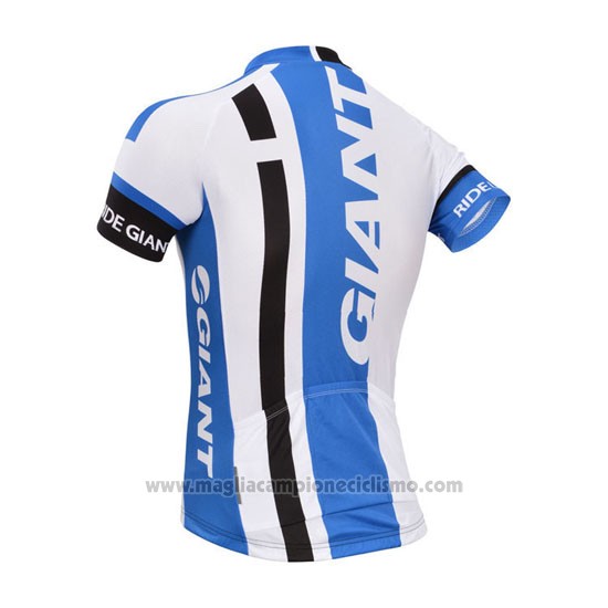 2013 Abbigliamento Ciclismo Giant Bianco e Celeste Manica Corta e Salopette
