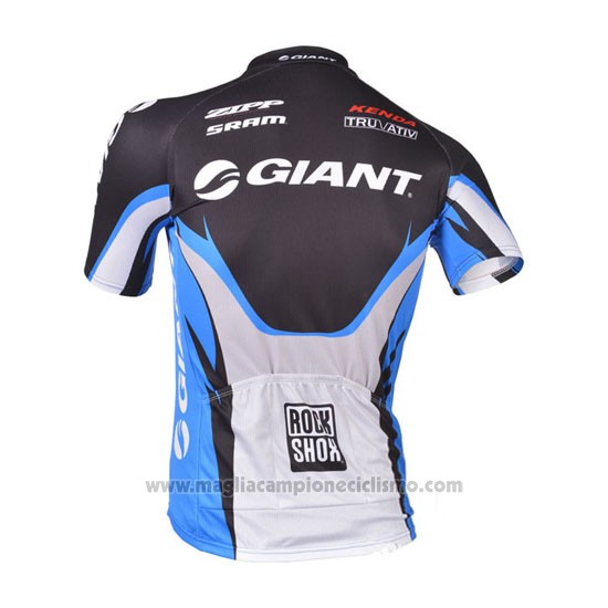 2013 Abbigliamento Ciclismo Giant Blu e Nero Manica Corta e Salopette
