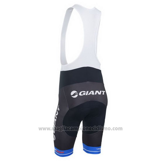 2013 Abbigliamento Ciclismo Giant Nero e Blu Manica Corta e Salopette