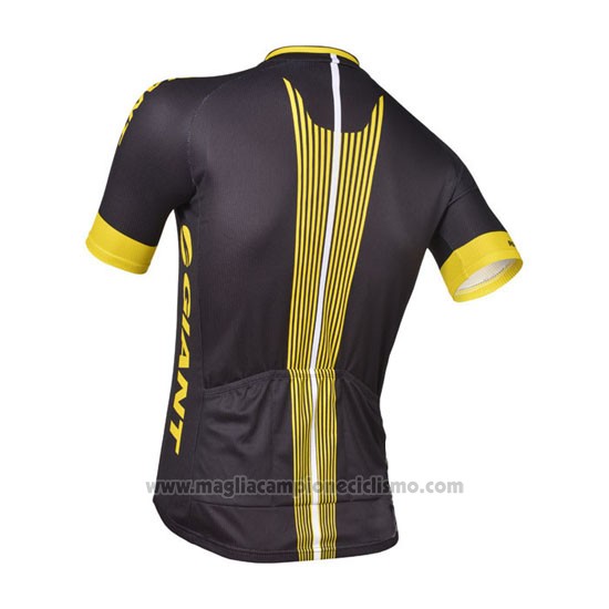 2013 Abbigliamento Ciclismo Giant Nero e Giallo Manica Corta e Salopette