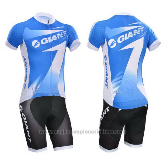 2014 Abbigliamento Ciclismo Giant Celeste Manica Corta e Salopette