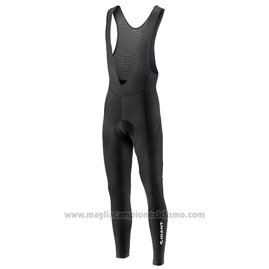 2016 Abbigliamento Ciclismo Giant Nero e Blu Manica Lunga e Salopette