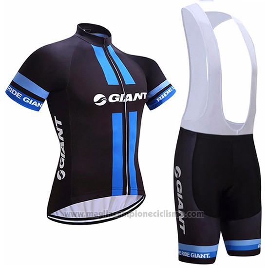 2017 Abbigliamento Ciclismo Giant Nero Manica Corta e Salopette