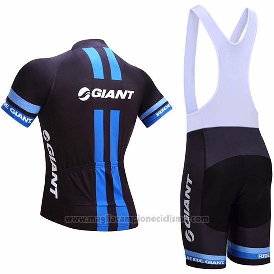 2017 Abbigliamento Ciclismo Giant Nero Manica Corta e Salopette