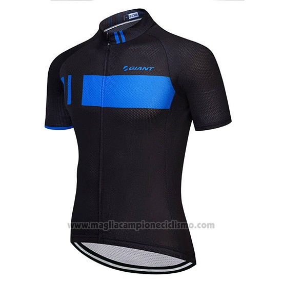 2018 Abbigliamento Ciclismo Giant Nero e Blu Manica Corta e Salopette