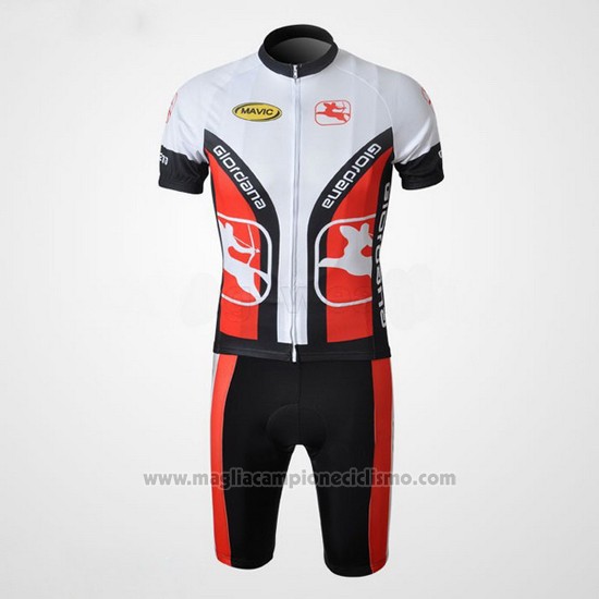 2010 Abbigliamento Ciclismo Giordana Bianco e Nero Manica Corta e Salopette
